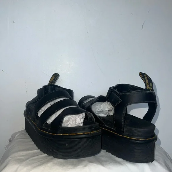 Doc Martens Blaire Leather Platform Sandals Size 6 - Picture 4 of 4